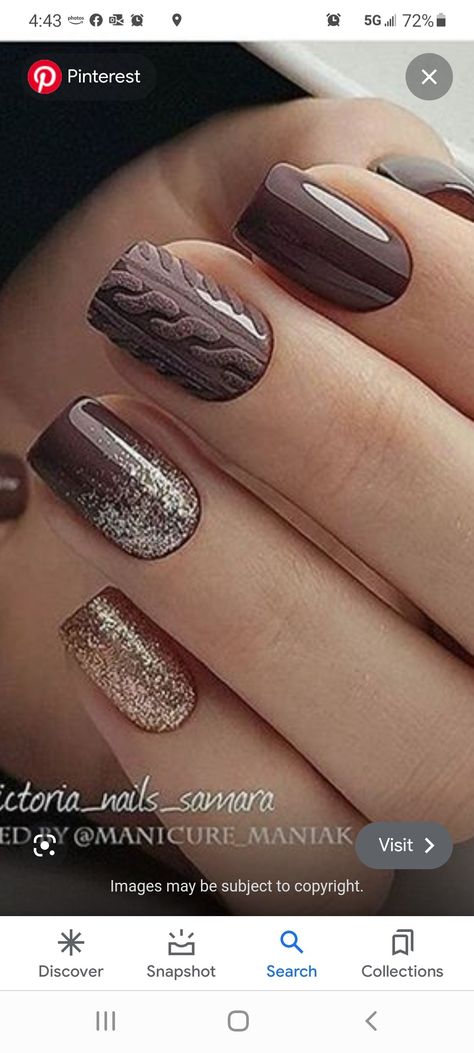 Plain Nails, Elegant Nail Designs, Sweater Nails, Classic Nails, Best Nail Art Designs, Super Nails, Neon Nails, Brown Nails, Elegant Nails