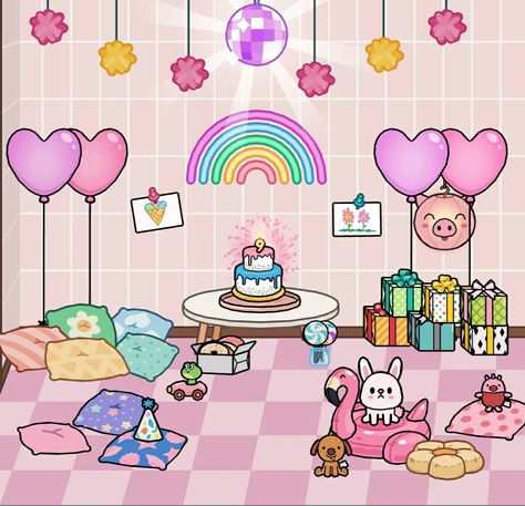 Toca Boca Birthday Party Ideas In Game, Toca Boca Party Ideas, Toca Boca Birthday Party Ideas, Toca Boca Party, Toca Life Birthday Party, Toca Boca Birthday, Toca World, Birthday Style, Tenth Birthday