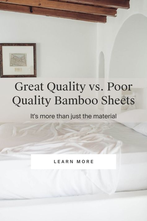 Bamboo bedding has continued to become more popular over the years. It's important to know not all bamboo linens are created equal. Here's how to tell if its quality or not. Bamboo Bedding Set, Shoot Moodboard, Bamboo Shoot, Bamboo Sheets Bedding, Bamboo Bedding, King Sheets, Bamboo Sheets, Bamboo Fabric, Hard Time