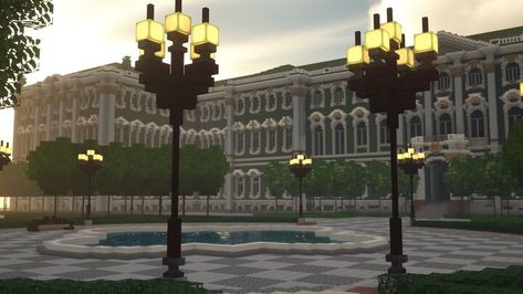 SAINT-PETERSBURG | Winter Palace Minecraft Map Street Light Ideas Minecraft, Minecraft City Lamp Post, Minecraft City Street Lights, Minecraft Street Lights, Minecraft Lamp Post Ideas, Mincraft Lamppost, Minecraft Light Post, Minecraft Streetlight, Minecraft Lamp Post