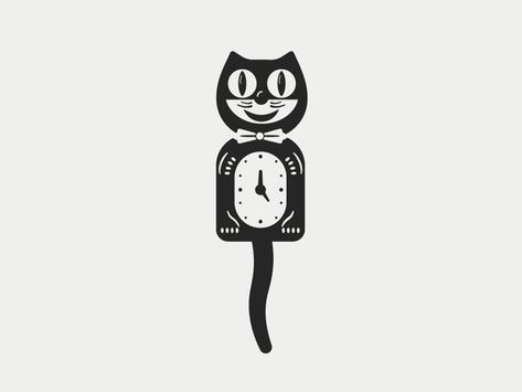 Cat Clock by Aleisha Samek on Dribbble Cat Clock Drawing, Clock Outline, Clock Drawing, Chinese Cat, Pets Wallpaper, Clock Drawings, Kit Cat Clock, Clock Tattoo Design, Cat Clock