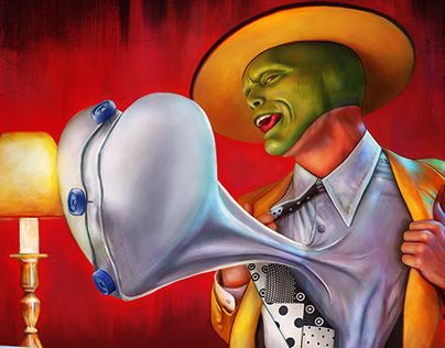 The Mask Smokin, The Mask Cartoon, Jim Carrey The Mask, O Maskara, That's Life Frank Sinatra, Halloween Wallpaper Cute, Mask Drawing, Cartoon Character Tattoos, Mask Painting