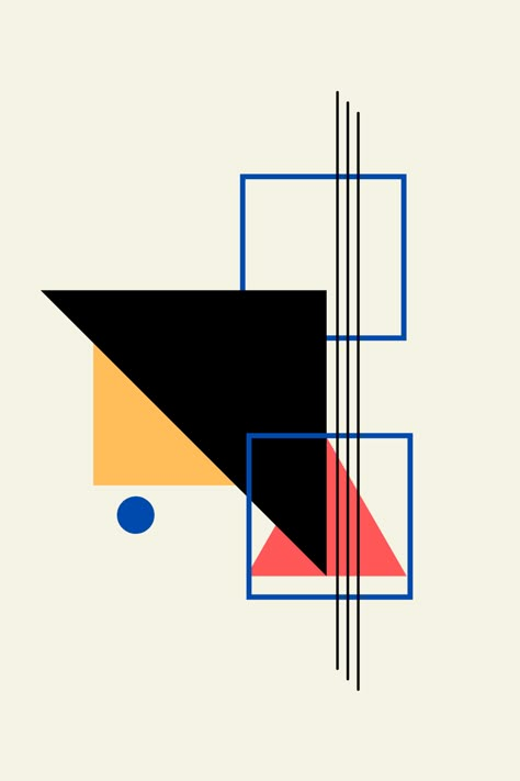 Shape And Line Art, Geometric Art Shapes, Geometrical Composition Design, Shapes And Lines Art, Poster Colour Art Design, Geometric Simple Design, Abstract Art With Geometric Shapes, Composition From Shapes, Abstract Art Frame