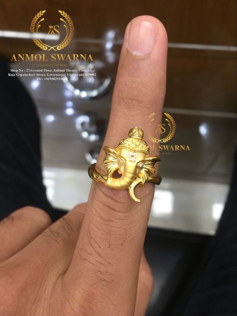 Hand made ganesh ring with super finish Mens Jwellary For Men Indian, Latest Ring Design For Men, Mens Gold Rings Indian God, Vinayaka Rings For Men Gold, Ganesh Rings For Men, Ganesh Rings For Men Gold, Mens Ring Designs Gold Latest, God Rings For Men Gold, Boys Rings Design Gold