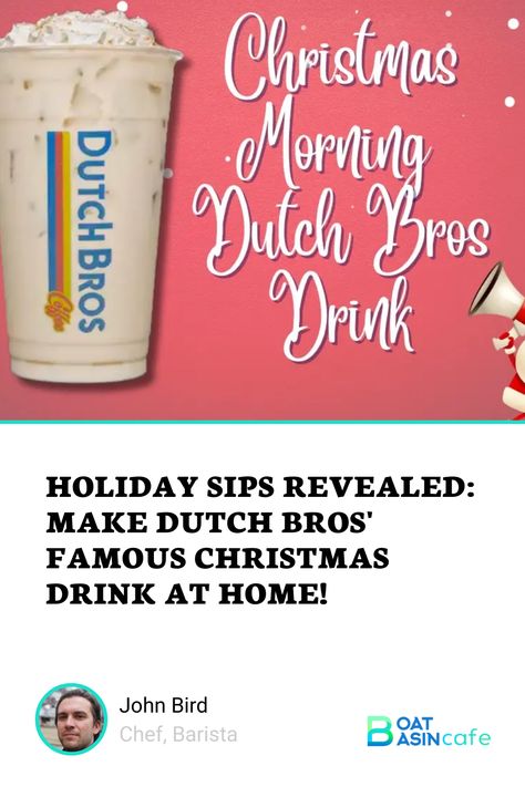 Bring the festive cheer of Dutch Bros right into your own kitchen with this scrumptious Christmas Morning drink recipe. Unleash your inner barista as we show you how to craft this holiday favorite with simple, step-by-step instructions. Indulge in the sweet and spicy blend of masala chai and silky white chocolate - a perfect treat for cozy winter days! #DutchBrosAtHome #ChristmasMorningDrink #HolidayBrews Dutch Bros Christmas Morning Recipe, Dutch Bros Drinks Recipes At Home, Dutch Bros Hot Drinks, Dutch Bro Chai Drinks, Dutch Bros Non Coffee Drinks, Morning Drink Recipes, Morning Chai, White Chocolate Syrup, Masala Chai Tea