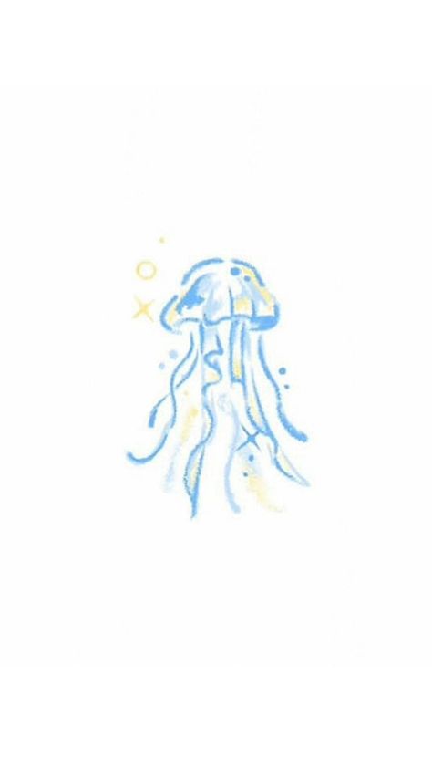 Baby Blue Quotes, Jellyfish Wallpaper, Wallpaper Drawing, Jellyfish Painting, Blue Quotes, Bullet Journal Inspo, Aesthetic Photography Nature, Cute Little Drawings, Pretty Tattoos