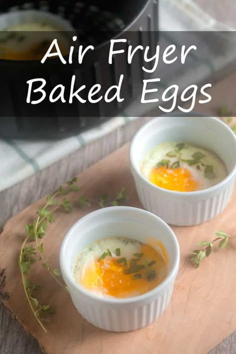 Air Fryer Baked Eggs Breakfast Airfryer, Keto Restart, Airfryer Breakfast, Ninja Grill, Air Flyer, Cooks Air Fryer, Air Fryer Oven Recipes, Perfect Eggs, Air Fry Recipes