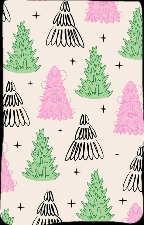 Cute Christmas Tree Wallpaper, Green And Black Christmas, Christmas Wallpaper Phone, Christmas Phone Backgrounds, Pink And Green Christmas, Christmas Tree Wallpaper, Artsy Background, Background Phone, Xmas Wallpaper