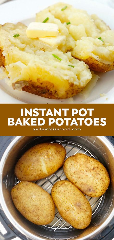 Quick Baked Potato, Potatoes Russet, Instant Pot Baked Potatoes, Baked Potato Toppings, Making Baked Potatoes, Tomato Soup Homemade, Classic Restaurant, Wholesome Yum, Potato Toppings