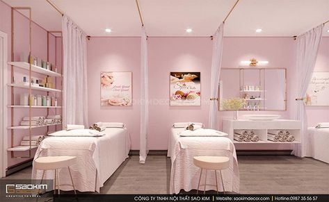 Spa design Quach Thuy on Behance Salon Suite Decor, Lash Room Decor, Esthetics Room, Spa Room Decor, Spa Interior Design, Salon Suites Decor, Esthetician Room, Spa Rooms, Spa Interior