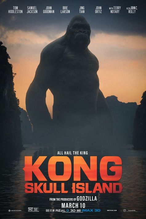 Kong Skull Island fan made poster King Kong Skull Island, Kong Skull Island, Movie Artwork, Skull Island, Pelo Afro, Animation Movie, Movies 2017, Sony Pictures, Cartoon Movies