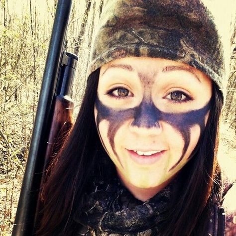 Camo face paint, Camo and Faces on Pinterest Hunting Face Paint Ideas, Black Face Paint Ideas, Wrestling Makeup, Hunting Face Paint, School Spirit Face Paint, Camo Face Paint, Eye Black Designs, Football Face Paint, Easy Adult Halloween Costumes