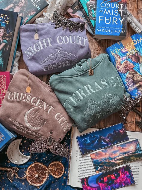 Acotar Merchandise, Book Merchandise, Embroidered Items, Book Merch, Bookish Merch, Book Clothes, A Court Of Mist And Fury, Book Dragon, Book Things