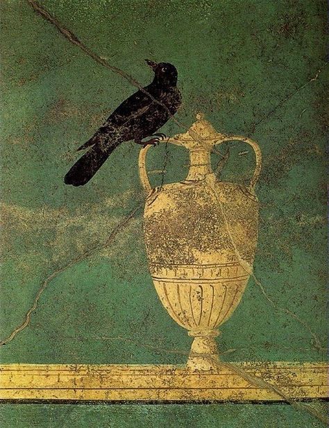 Roman wall painting from Pompeii 100 AD. Roman Fresco, Roman Painting, Ancient Roman Art, Pompeii And Herculaneum, Ancient Paintings, Roman Art, Greek Art, Pompeii, Ancient Rome