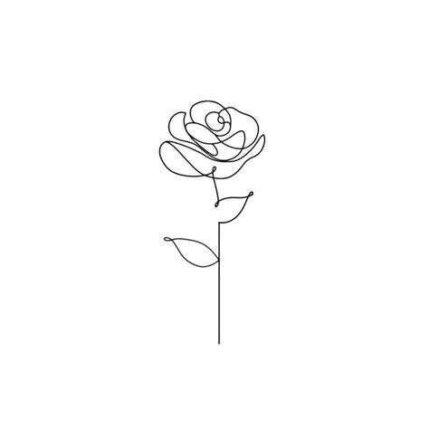 Flowers Outline, Illustration Practice, Tattoo Disney, Tatoo Inspiration, Simple Rose, Tattoo Outline, Disney Tattoos, Mini Tattoos, Rose Tattoo