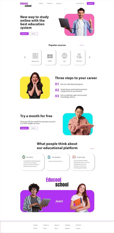 Educational portal website design Web Design Education Website, Educational Websites Design, Portal Web Design, Portal Website Design, Portal Website, App Ideas, Us School, Sign Up Page, Portfolio Inspiration