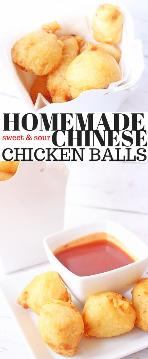 Homemade Sweet and Sour Chinese Chicken Balls Homemade Chicken Balls, Homemade Chinese Chicken, Chinese Food Recipes Chicken, Chinese Chicken Balls, Chinese Broccoli, Chicken Chinese, Homemade Egg Rolls, Healthy Food Diet, Chinese Chicken Recipes