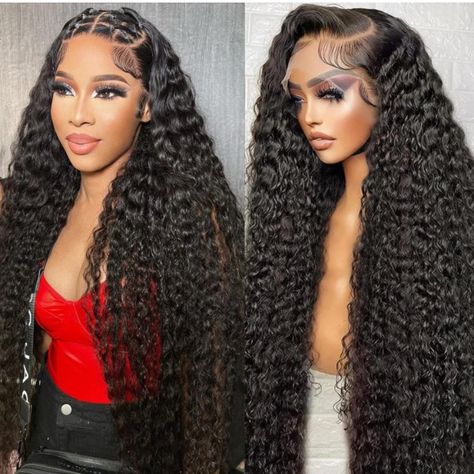 Remy Wigs, Remy Hair Wigs, Lace Front Wigs Human Hair, Curly Hair Wig, Deep Wave Hairstyles, Curly Lace Front Wigs, Deep Curly, Wigs Human Hair, Lace Front Human Hair