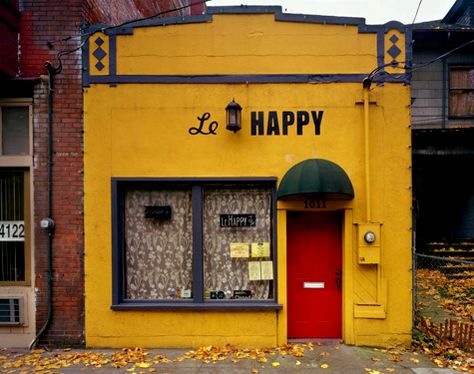 Trendy Lifestyle, Hufflepuff Aesthetic, Color Sorting, Red Door, Yellow Aesthetic, Mellow Yellow, Happy Colors, Made In America, Store Fronts