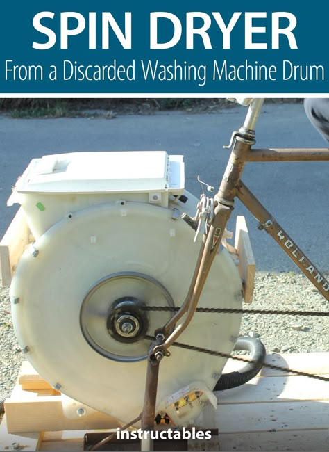 Bike Washing Machine, Diy Washing Machine, Bicycle Washing Machine, Off Grid Washing Machine, Off Grid Laundry Washing Machines, Washing Machine Motor Projects, Pedal Powered Washing Machine, Antique Washing Machine, Spin Dryers