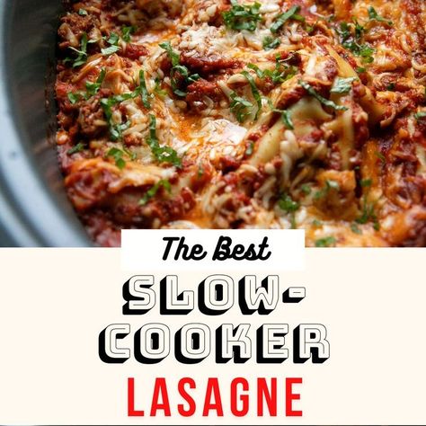 Grab the garlic bread because we’re having Lasagna tonight! This Slow-Cooker Lasagne is an *amazing* way to enjoy the classic Italian dish. Three cheeses, hearty meat saucy and perfectly cooked pasta, this is the perfect weeknight meal! Lasagna Crockpot, Slow Cooker Lasagne, Lasagna Recipe Slow Cooker, Classic Lasagna Recipe, Slow Cooker Lasagna, Crockpot Lasagna, Cheese Lasagna, Classic Lasagna, Cooked Pasta