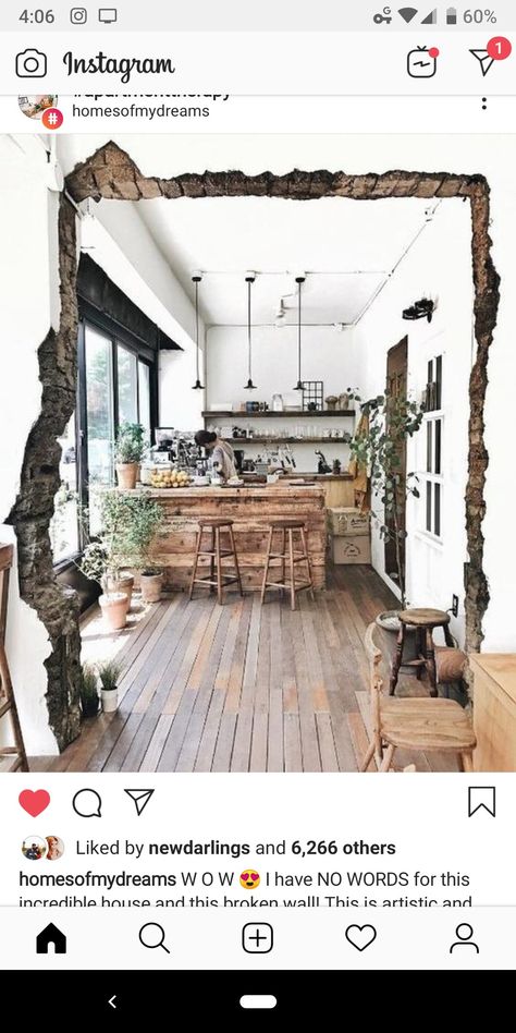 Kitchen And Dining Area, Interior Design Minimalist, Industrial Kitchen Design, Rustic Kitchen Design, Design Living, Design Case, Rustic Kitchen, 인테리어 디자인, House Inspiration