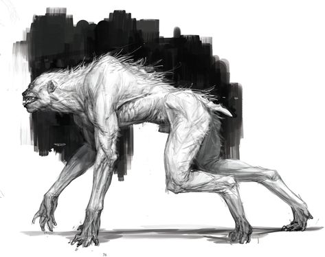 Werewolf Sketch, The Order 1886, Werewolf Art, Creature Drawings, Monster Concept Art, Weird Creatures, Monster Design, Creature Concept Art, Creature Concept