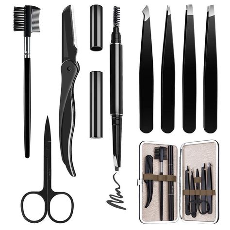 Natural Eyebrow Growth, Brow Grooming, Natural Eyebrows Growth, Long Eyebrows, Eyebrow Scissors, Brown Eyebrow Pencil, Makeup Shopping List, Brown Eyebrow, Eyebrow Kit