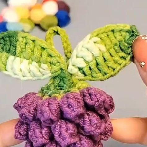 Crochet Grapes, Grape Bunch, Crochet Keychain, Raisin, Handmade Crochet, Placemats, Grapes, Amigurumi, Pasta