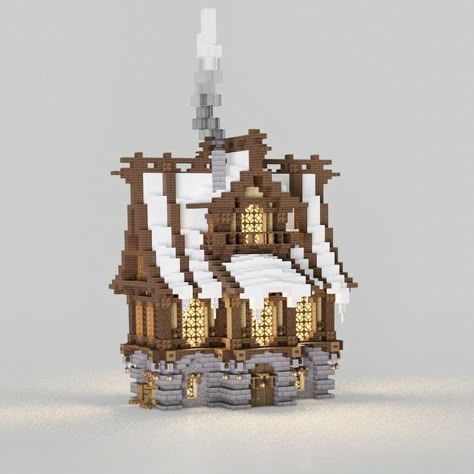 Snow Build Minecraft, Minecraft Snowy House Ideas, Minecraft Snowy Tundra Builds, Minecraft House Ideas Snow Biome, Minecraft Snow Golem Defense Tower, Snowy Cottage Minecraft, Minecraft Snow Builds House, Minecraft Winter Village Ideas, Minecraft Snow Mountain House