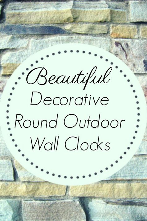 Outdoor Clocks Patio, Outdoor Wall Clocks, Outdoor Clock, Large Clock, Faux Stone, Exterior Decor, Metal Wall Clock, Clock Wall Decor, Backyard Oasis