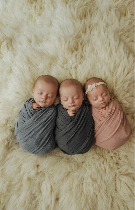 Triplets Babies Newborns, Triplets Aesthetic, Triplets Photography, Newborn Triplets, Kids Fever, Triplet Babies, Baby Shoot, Peace Illustration, Manifestation Board