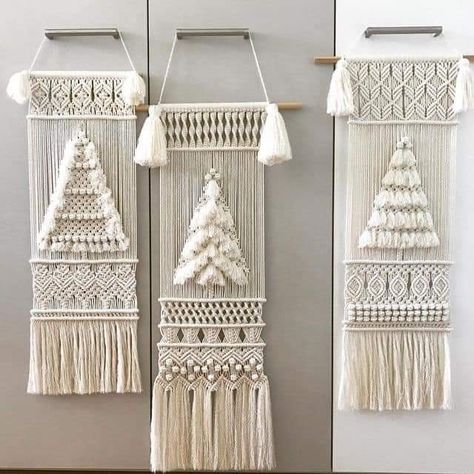 Round macrame wall hanging