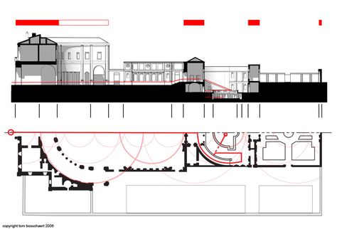 Villa Giulia section Palazzo Architecture, Villa Giulia, Formal Analysis, Diagram Architecture, Technical Drawing, Country House, Rome, Arch, Floor Plans