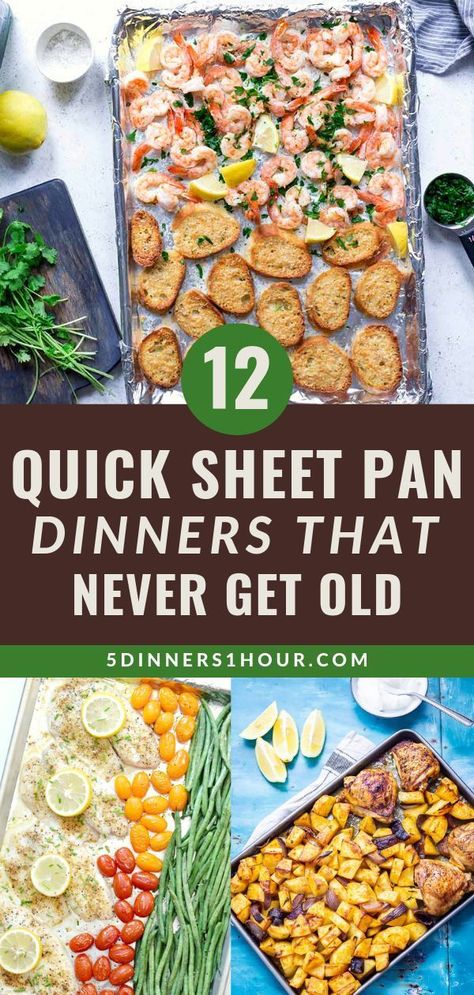 Easy Sheet Pan Dinners Steak, Sheet Pan Dinners For One, Meals With Veggies, Sheet Pan Dinner Ideas, Sausage Sheet Pan Dinner, Meals For Families, Healthy Sheet Pan, Easiest Meals, Quick Dinner Options