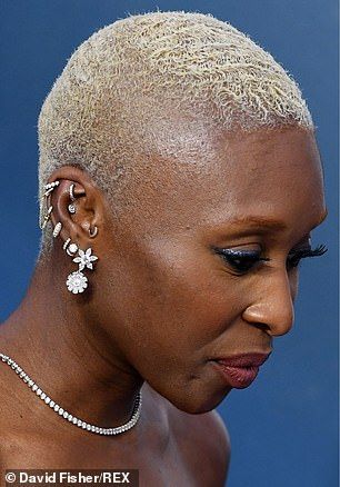 Cynthia Erivo Piercings, Piercings On Black Women, Piercing Ideas Black Women, Piercings Black Women, Celebrity Piercings, 2024 Era, Twa Styles, Undercut Hair, Ear Jewellery