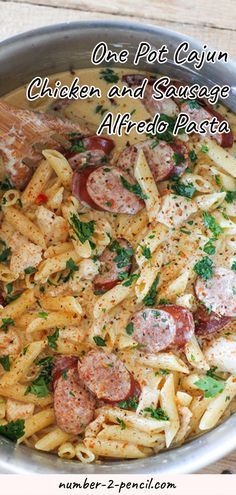 Cajun Chicken And Sausage Alfredo, Chicken And Sausage Alfredo, Fetuchini Alfredo, Chicken Cajun, Cajun Chicken And Sausage, Sausage Alfredo Pasta, Cajun Alfredo, Sausage Alfredo, Cajun Chicken Alfredo