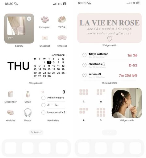 Clean Girl Ipad Layout, Clean Girl Homescreen Layout, Clean Girl Iphone Layout, Clean Girl Phone Layout, Ios16 Aesthetic, Ipad Layouts, Aesthetic Layout, Digital Board, Phone Layouts