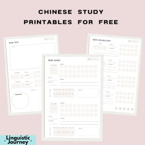 Chinese Study Printable Minimalist Chinese Note Taking Sheets Learn a new language Chinese Study Planner, Chinese Language Study Notes, Goodnotes Language Learning Template, How To Study Chinese, Goodnotes Language Learning Template Free, Chinese Vocabulary Notes, Learning Chinese Notes, Goodnotes Language Learning, Notes Language Learning