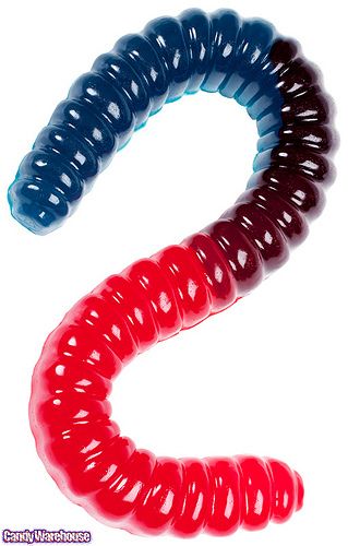 Blue & Red Giant Gummy Worm! Gummy Worm, Bulk Candy Store, Types Of Candy, Red Giant, Giant Candy, Gummy Worms, Candy Brands, Receding Gums, Bulk Candy