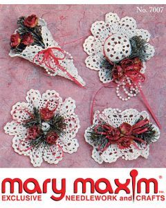 Doily Ornaments, Mary Maxim Patterns, Paper Doily Crafts, Victorian Christmas Decorations, Christmas Ornament Template, Doily Art, Victorian Crafts, Doilies Crafts, Victorian Christmas Ornaments