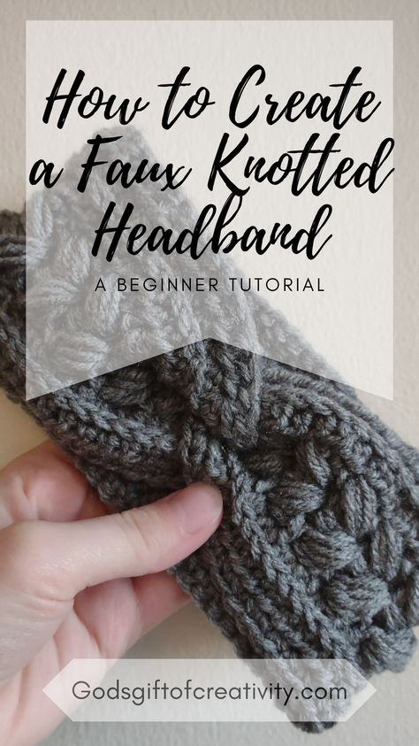 The faux knot is a really popular look for headbands of all kinds. It is a lovely way to add a little texture and interest to your headband, and as a bonus, it is pretty simple to create, especially with crochet! All you need are a long string of yarn and a yarn needle to accomplish this modern look. Even beginner crocheters can use this step by step guide to create the crochet knotted headband look. Crochet Headband With Button Closure, Crocheted Twisted Headband Patterns Free, Crochet Braided Headband, Crochet Headband Ideas, Crochet Twisted Headband Pattern, Chunky Crochet Headband, Crochet Twist Headband, Crochet Twisted Headband, Crochet Ear Warmer Pattern