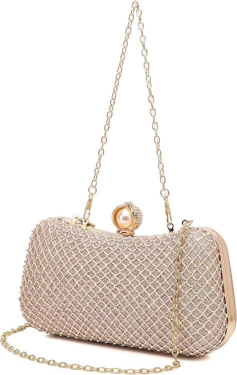 MUDUO Colored diamonds clutch purses for women evening bags, wedding handbags evening clutch purse, birthday gift (Champagne Pink) Clutch Purse Evening, Evening Clutch, Clutch Purse, Evening Bags, Colored Diamonds, Champagne, Shoe Accessories, Birthday Gifts, Handbags