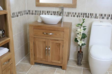 Oak Vanity Unit, Oak Vanity, Oak Bathroom Vanity, Bathroom Vanity Unit, Room Vanity, Oak Bathroom, Floor Tile Design, Bathroom Furniture Vanity, Vanity Basin