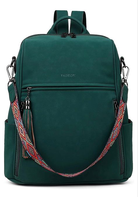 FADEON Leather Backpack Purse for Women Designer Ladies Shoulder Bag Fashion PU Convertible Travel Backpack Purses Shoulder Book Bag, Backpack Purses, Convertible Backpack Purse, Bag With Tassel, Mini Backpack Purse, Leather Backpack Purse, Backpack Material, Purse For Women, Women Leather Backpack