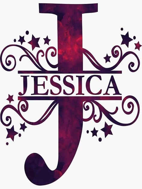 Jessica Name, Jessica Flores, Tattoo Names, Letter Learning Activities, Monogram Wallpaper, African Women Art, Stylish Alphabets, Pretty Names, Name Tattoo Designs