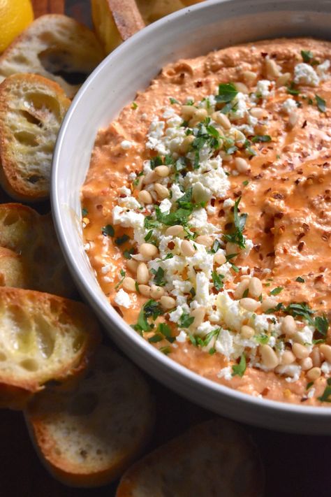 The Best Roasted Red Pepper Feta Dip Recipe: Tangy, Smoky, and Easy to Make - Sauced Up! Foods Chicken Piccata Soup, Red Pepper Feta Dip, Sauced Up Foods, Red Pepper Dip Recipe, Pepper Dip Recipe, Homemade Hashbrowns, Roasted Red Pepper Dip, Red Pepper Dip, Smoked Salmon Bagel