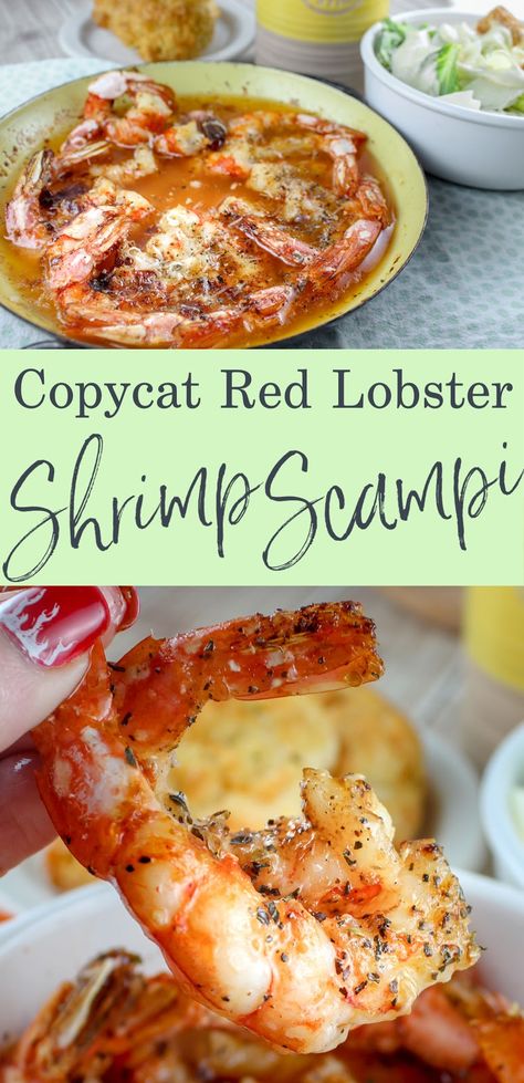 Lobster Scampi Recipe, Easy Seafood Recipes Healthy, Red Lobster Shrimp Scampi Recipe, Red Lobster Shrimp Scampi, Shrimp Scampi Pasta Recipes, Copycat Red Lobster, Lobster Menu, Red Lobster Shrimp, Crab Appetizer