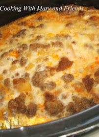 Cooking With Mary and Friends: Crockpot Breakfast Casserole Crockpot Breakfast Casserole, Breakfast Crockpot Recipes, Crockpot Casserole, Crockpot Breakfast, Healthy Recipes Easy Snacks, Healthy Snacks Easy, Crockpot Recipes Slow Cooker, Breakfast Recipes Casserole, Slow Cooking