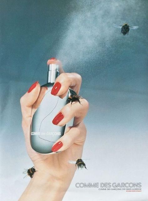 Comme Des Garcons Perfume, Fragrance Editorial, Perfume Adverts, Perfume Ads, Miles Aldridge, Fragrance Ad, Blue Perfume, Perfume Ad, V Magazine